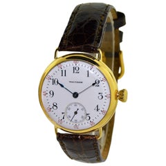 Waltham Gold Filled Military Campaign Style Manual Wristwatch, circa 1906