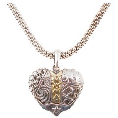 "Lagos" Heart of Texas Yellow Gold Sterling Silver Necklace