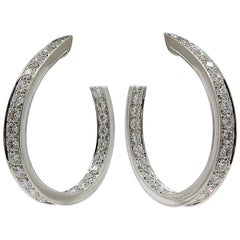 Van Cleef & Arpels Oval Diamond Hoop Earrings