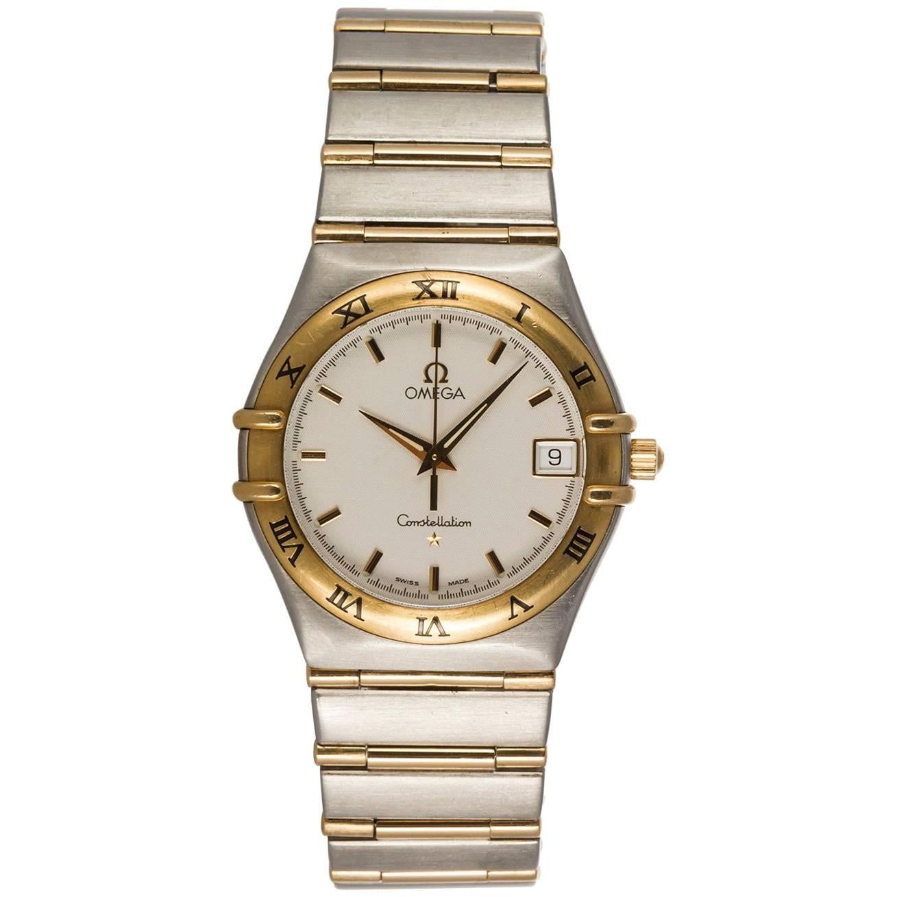 Omega Constellation Two-Tone 18 Karat Gold and Stainless Steel Men's Watch