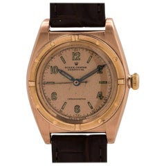 Rolex Pink gold Bubbleback self winding wristwatch ref 3372, circa 1947