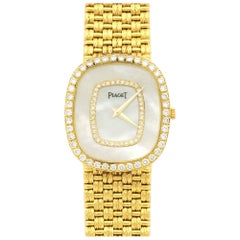 Piaget Yellow Gold Diamond Mother-of-Pearl Wristwatch