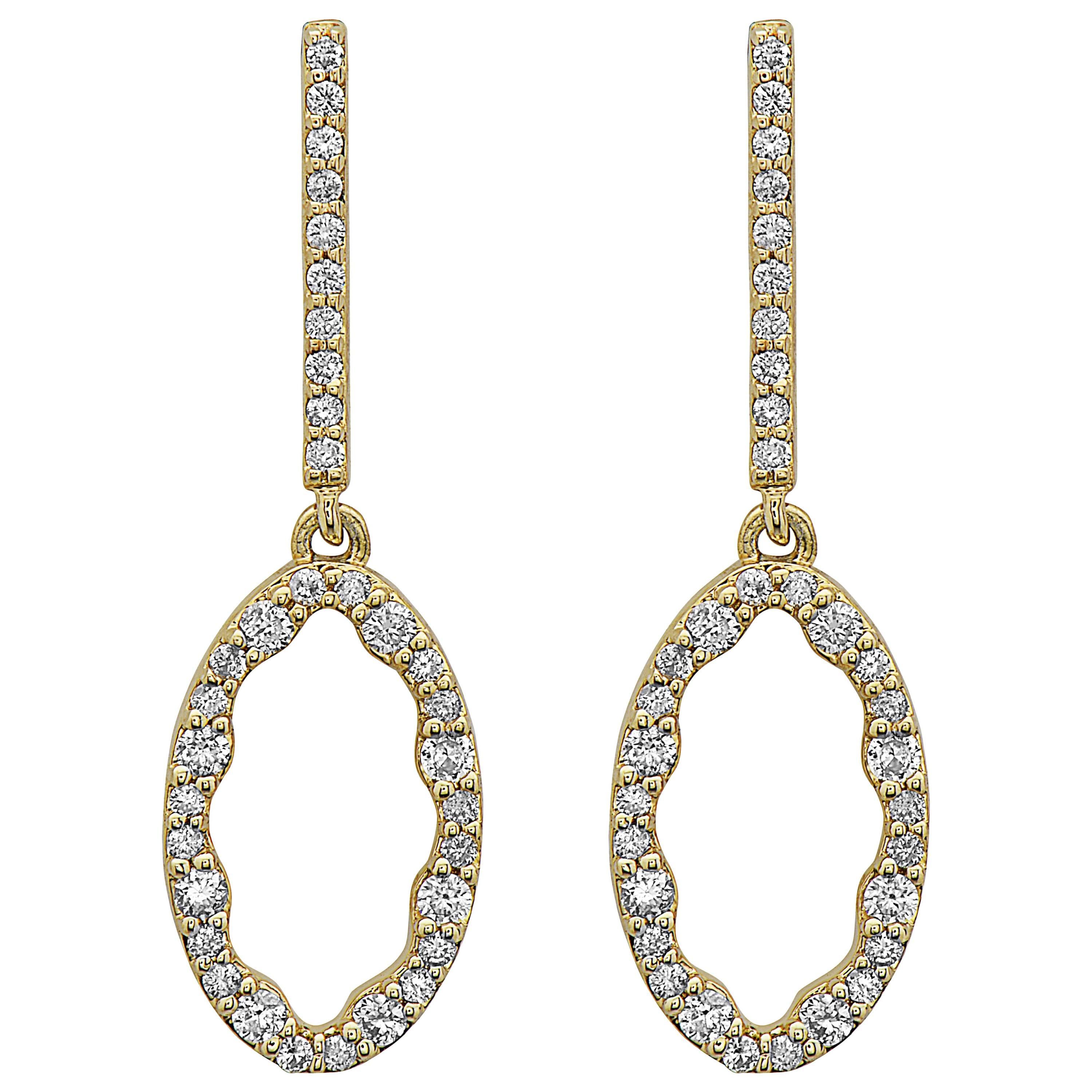 Emilio Jewelry Yellow Gold Everyday Diamond Earrings