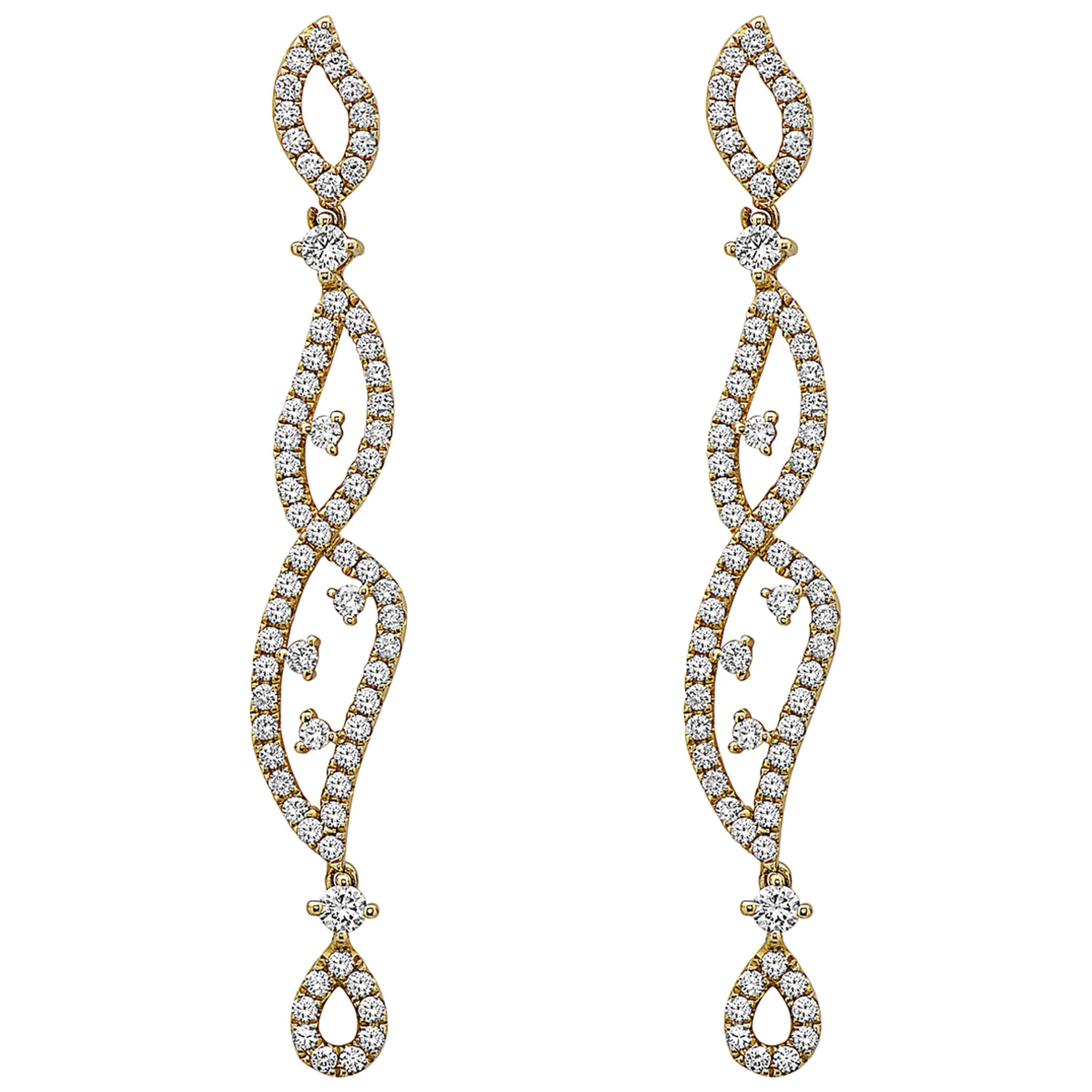 Emilio Jewelry Swirl Diamond Earring