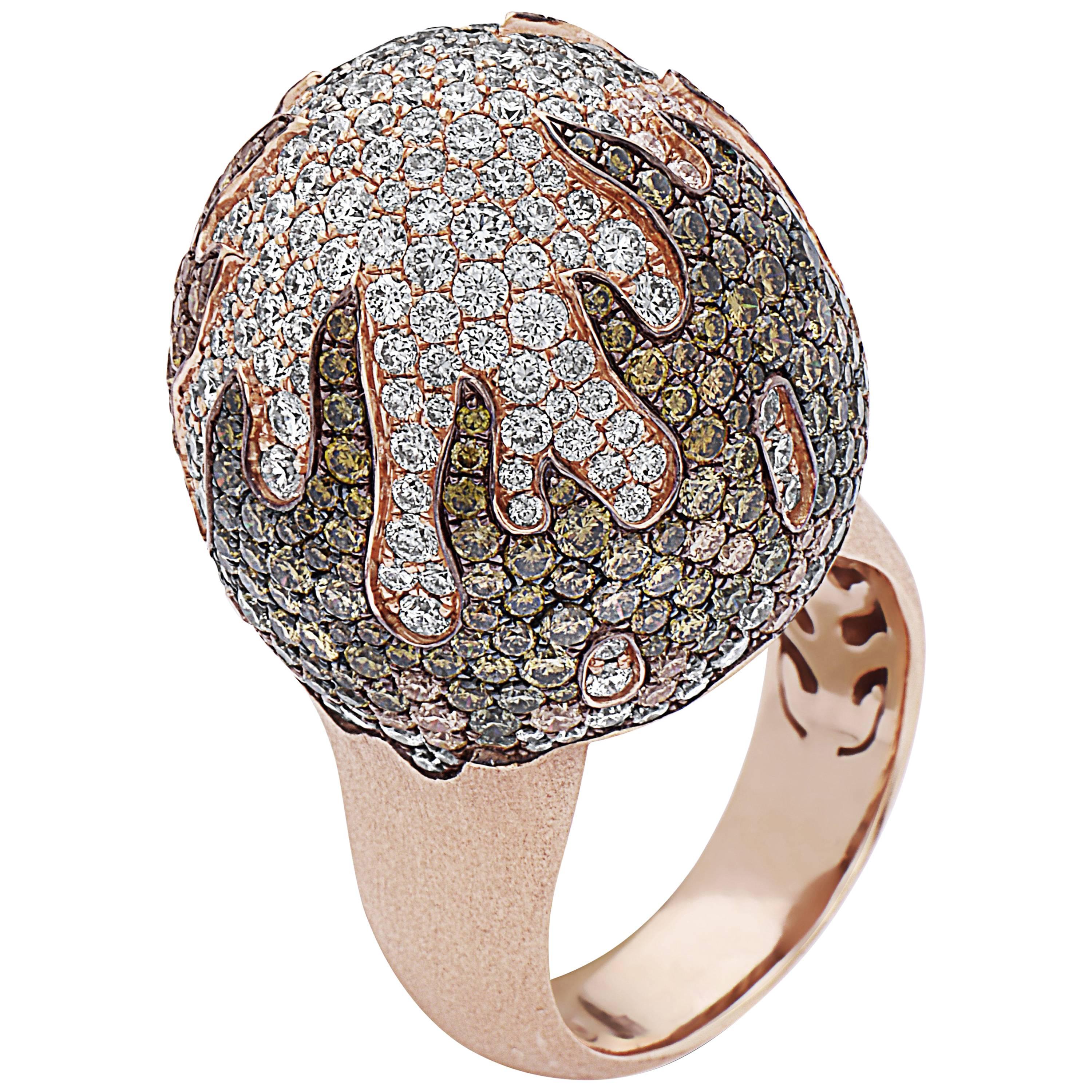 Emilio Jewelry Ball of Fire Diamond Ring