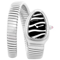 Bulgari Stainless Steel Serpenti Tubogas Quartz Wristwatch