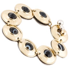 Tiffany & Co. Paloma Picasso Agate Silver and 18K Gold Bracelet