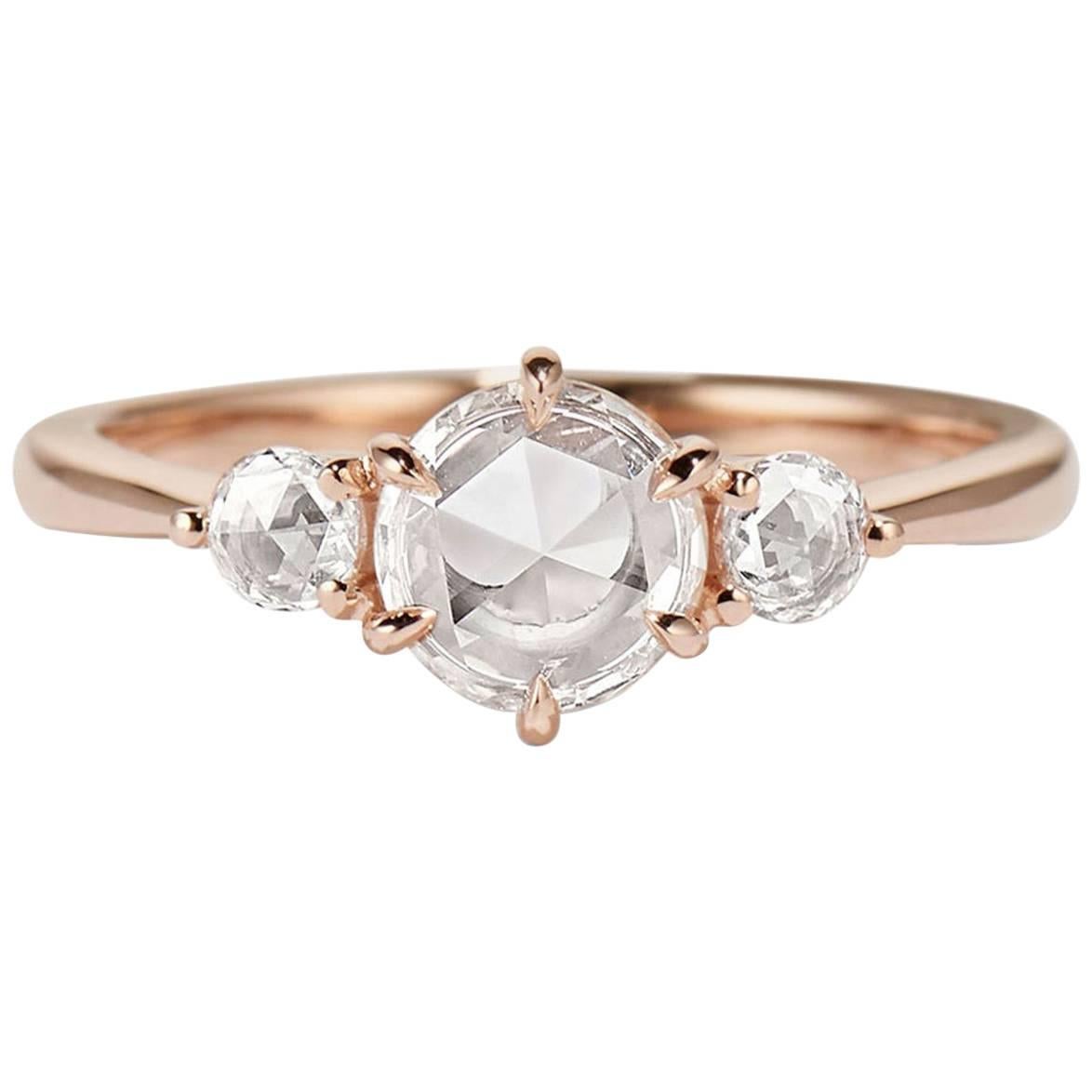 Cushla Whiting 'Chloe' Three Rose Cut Diamonds Engagement Ring For Sale
