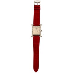 Hermes Stainless Steel Diamond Heure H Watch