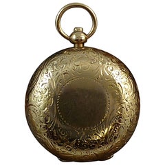 Antique Victorian Sovereign Case by Alfred Wigley,  9ct Gold, Birmgham 1896