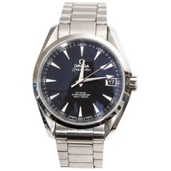 Used Omega Stainless Steel Seamaster Aqua Terra Chronograph Automatic Wrist Watch