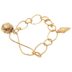 Infinity Yellow Gold Charm Bracelet by Paola Ferro