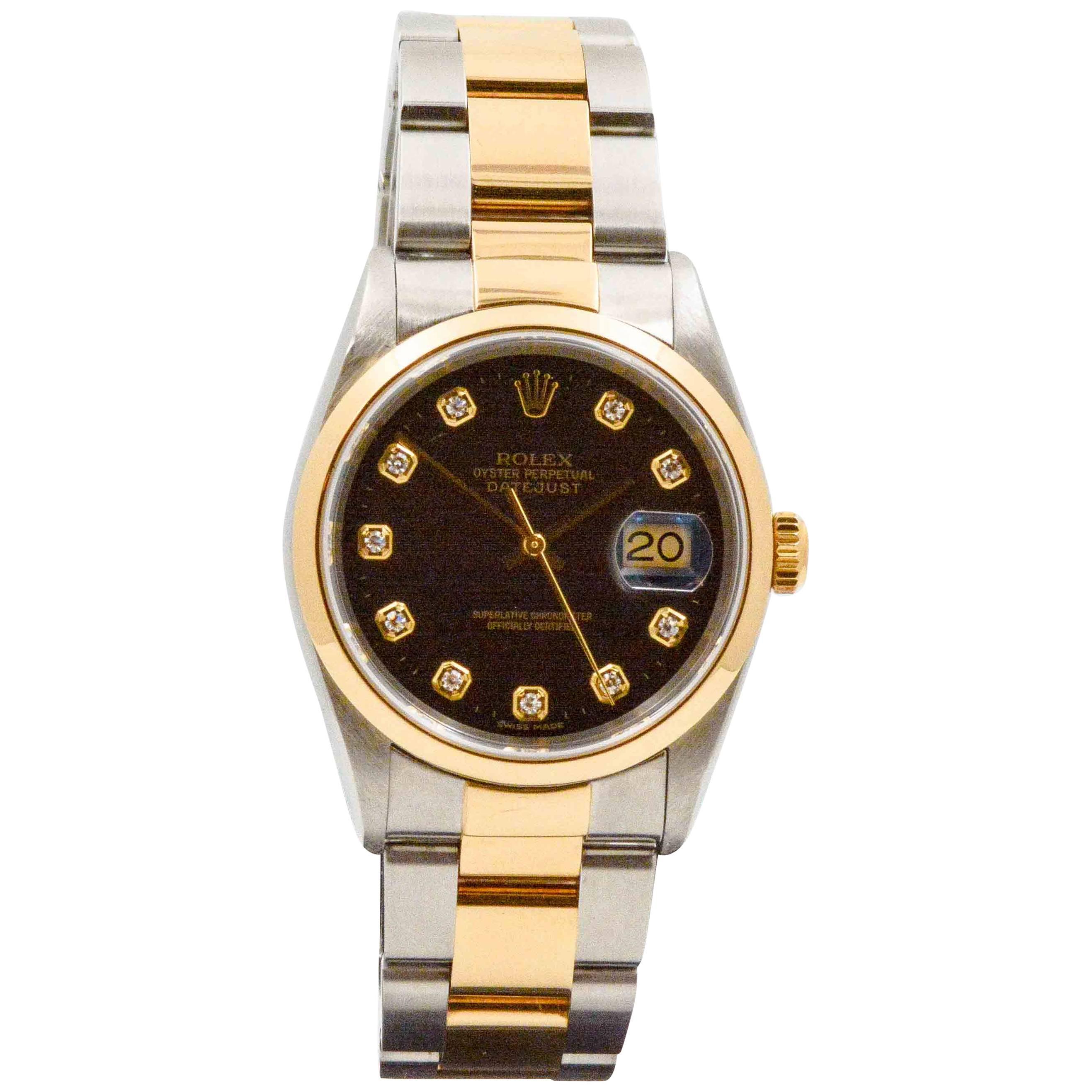 Rolex Yellow Gold Stainless steel Datejust Oyster Automatic Wristwatch