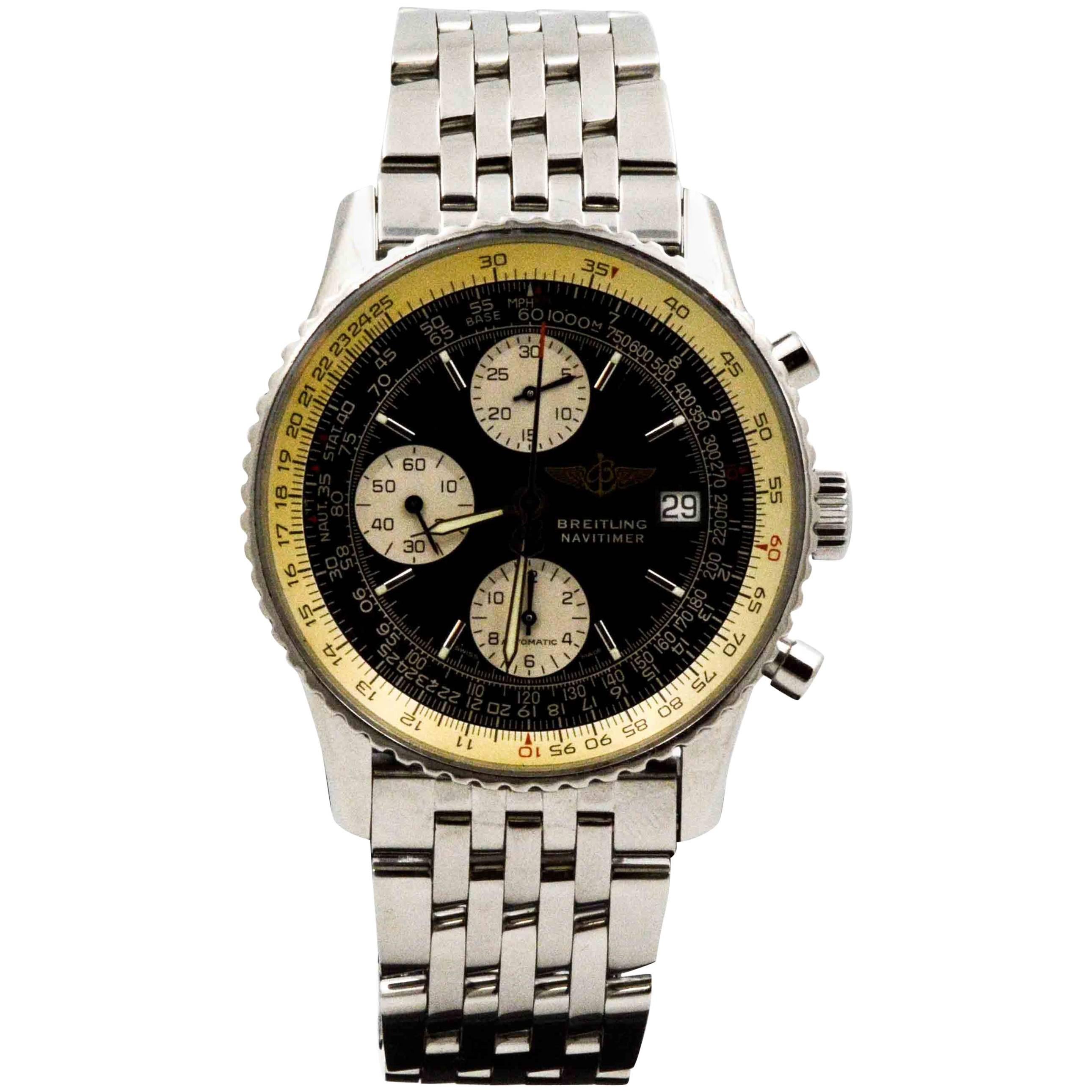 Breitling Stainless Steel Navitimer Self-Winding Wristwatch