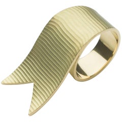Annabel Eley 18 Karat Yellow Gold Handmade Ribbon Cocktail Ring