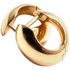 George Jensen Yellow Gold Hoop Earrings