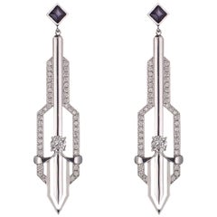 The Christa White Gold and Diamond Earrings