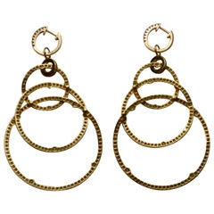 The Michelle Earrings in Pink Gold and Champagne Diamonds