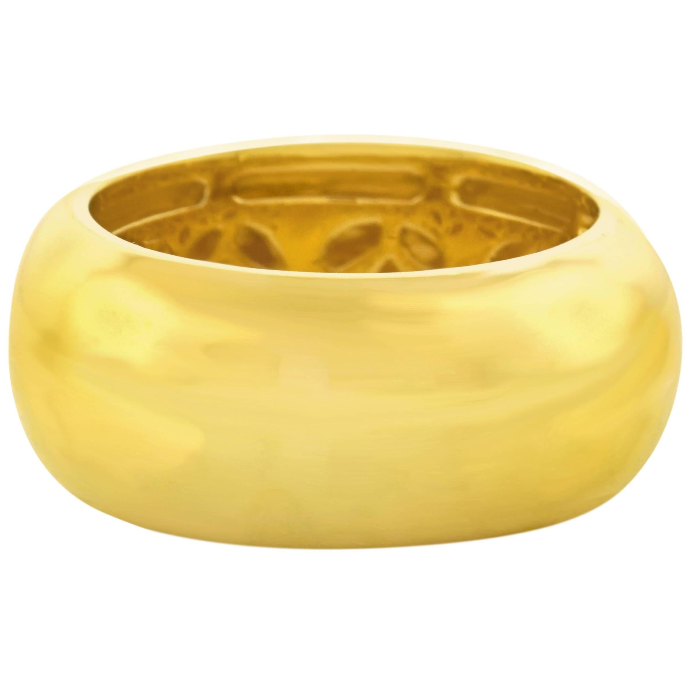 Gubelin Wide Domed Gold Band
