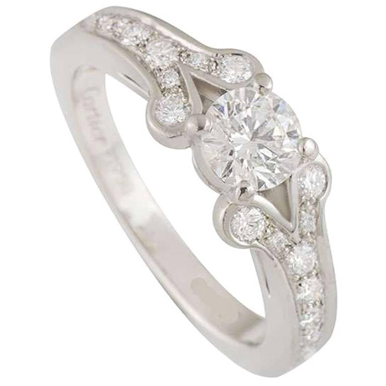 Cartier Diamond Ballerine Ring 0.53 Carat GIA Certified