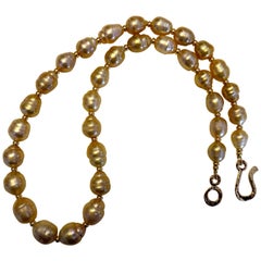 Michael Kneebone Golden Baroque Indonesian Pearl Necklace