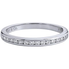 Estate Tiffany & Co. 0.17 Carat Diamond and Platinum Eternity Band Ring Size 5.5