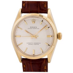 Retro Rolex Yellow Gold Oyster Perpetual Self Winding Wristwatch Ref 1002, circa 1965