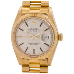 Vintage Rolex Yellow Gold Datejust Presidential Bracelet Wristwatch Ref 1601, circa 1972