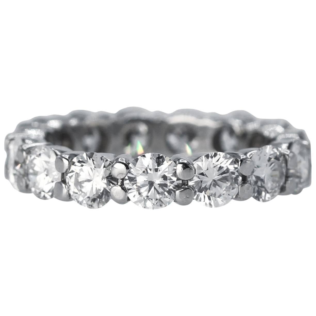 4.00 Carat Diamond Eternity Band Ring For Sale