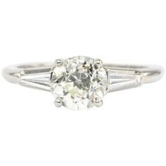 Art Deco Platinum Old European Diamond Somers Ernst Alfran Co Engagement Ring