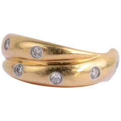 Tiffany Etoile Diamond Gold Crossover Ring