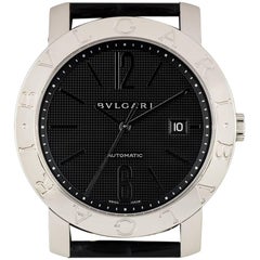 Bvlgari Bvlgari Gents Steel Black Dial BB42SLAUTO Automatic Wristwatch