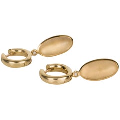 H Stern 18 Karat Yellow Gold Quartz and Diamond Drop Earrings
