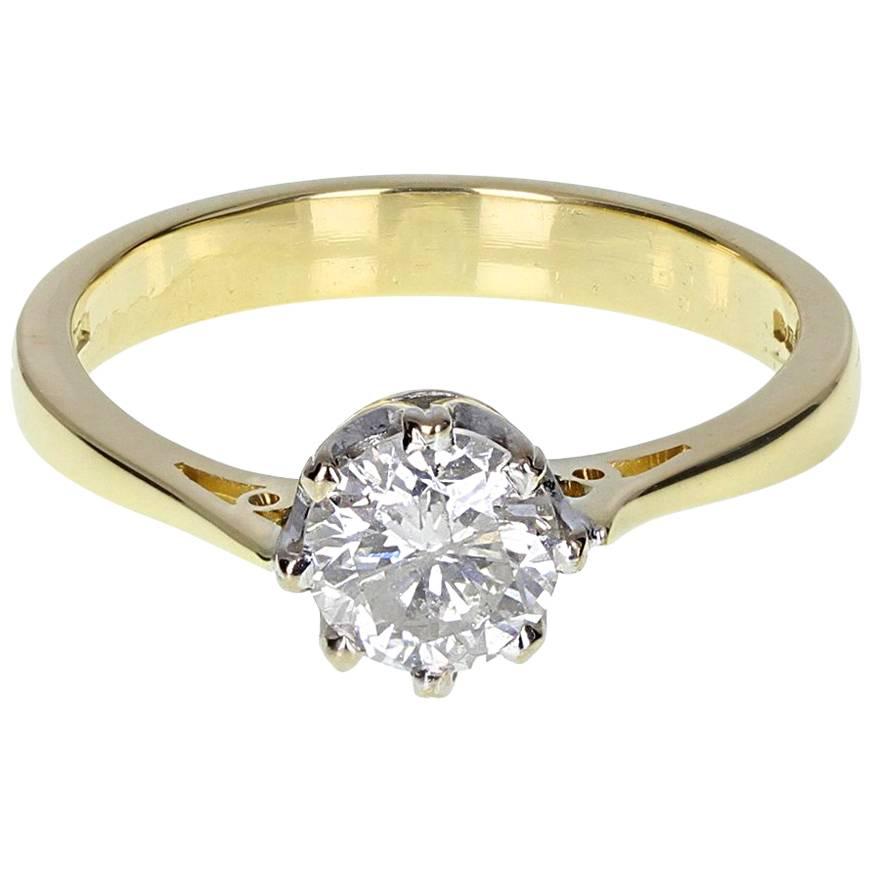 Classic 1.00ct Diamond Solitaire Engagement Ring in 18 Carat Gold