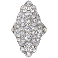 Platinum and Diamond Edwardian Engagement/Fashion Ring 