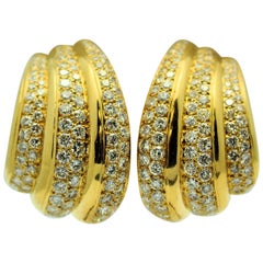 Van Cleef 
Arpels Diamond Triple Hoop Earrings