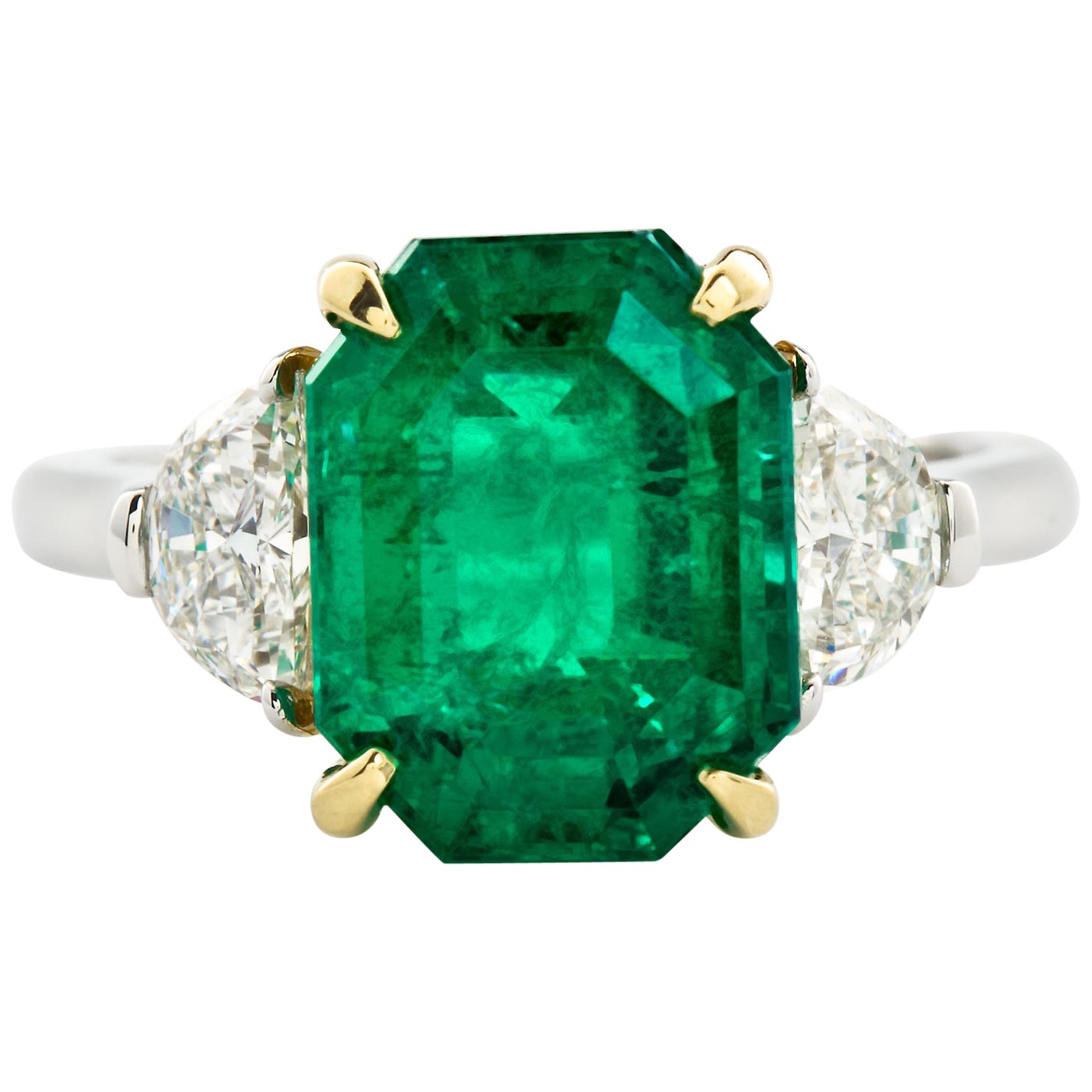 20 Carat Colombian Emerald Engagement Ring For Sale at 1stDibs