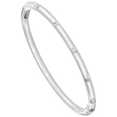 Sterling Silver Bangle Bracelet with .10 Carat Diamonds