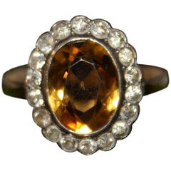 Antique Gold, Silver and Citrine Ring