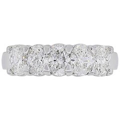 5 Stone Oval Diamond Band
