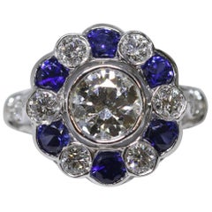 Art Deco Sapphire and Diamond Ring