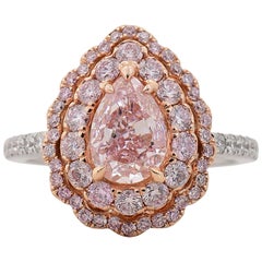 GIA Certified 1.21 Carat Fancy Pink Diamond Engagement Ring