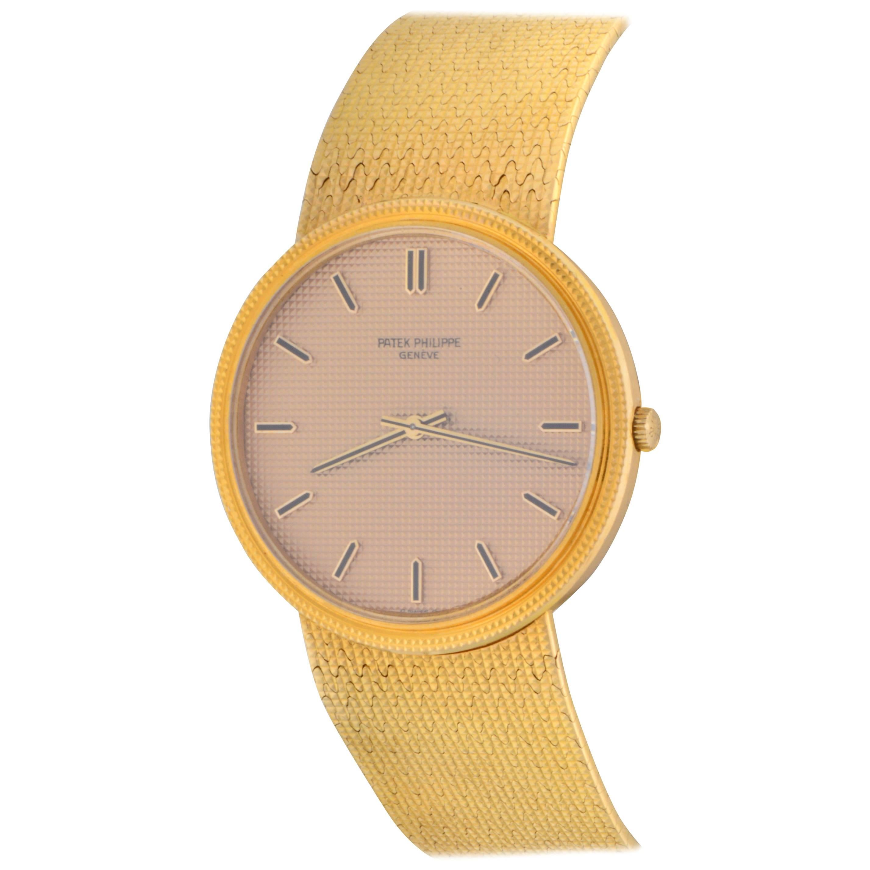 Patek Philippe Yellow Gold Calatrava Ultra Thin Manual Wristwatch Ref 3611