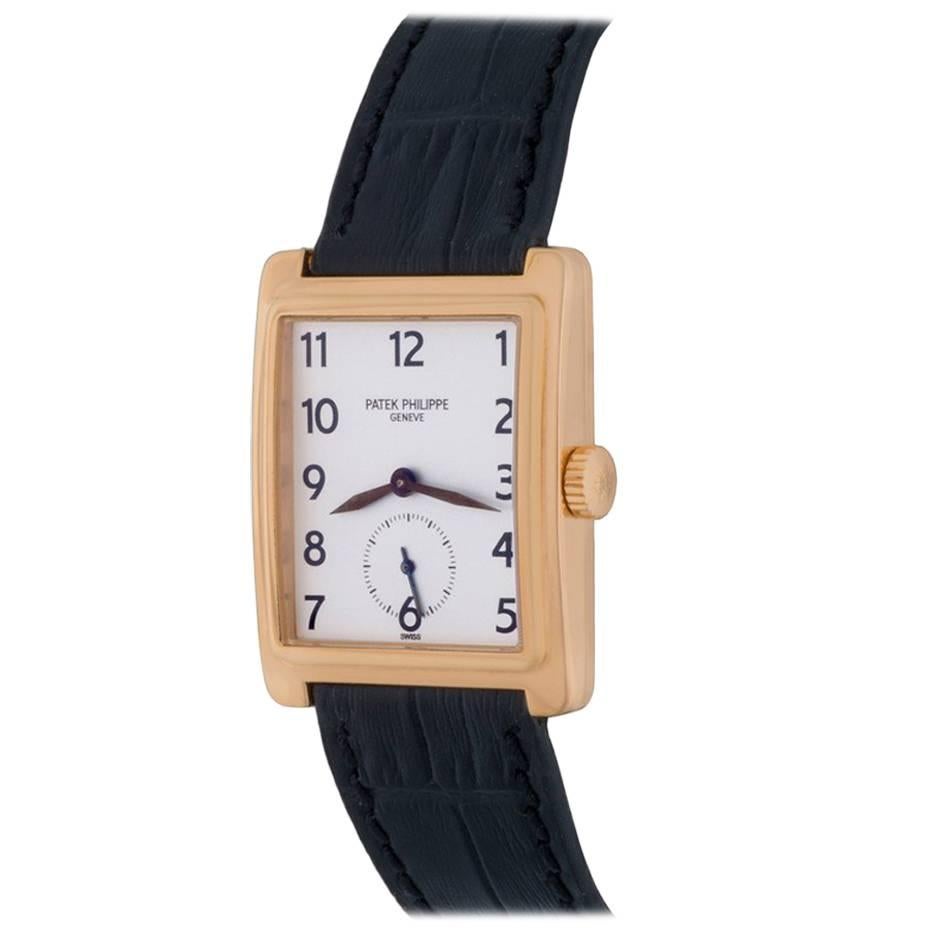 Patek Philippe Yellow Gold Gondolo Manual Wind Wristwatch Ref 5010