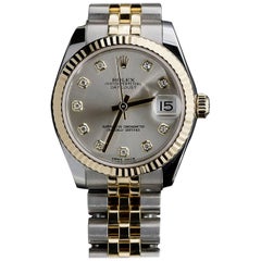 Rolex Ladies Yellow Gold Stainless Steel Diamond Datejust automatic Wristwatch 