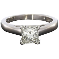 1.11 Carat Princess Diamond Solitaire Engagement Ring