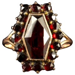 Antique Victorian Bohemian Garnet Ring, circa 1900