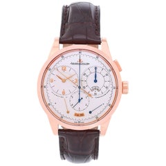 Jaeger LeCoultre Rose gold Duometre Chronograph Manual Wristwatch Ref 380A