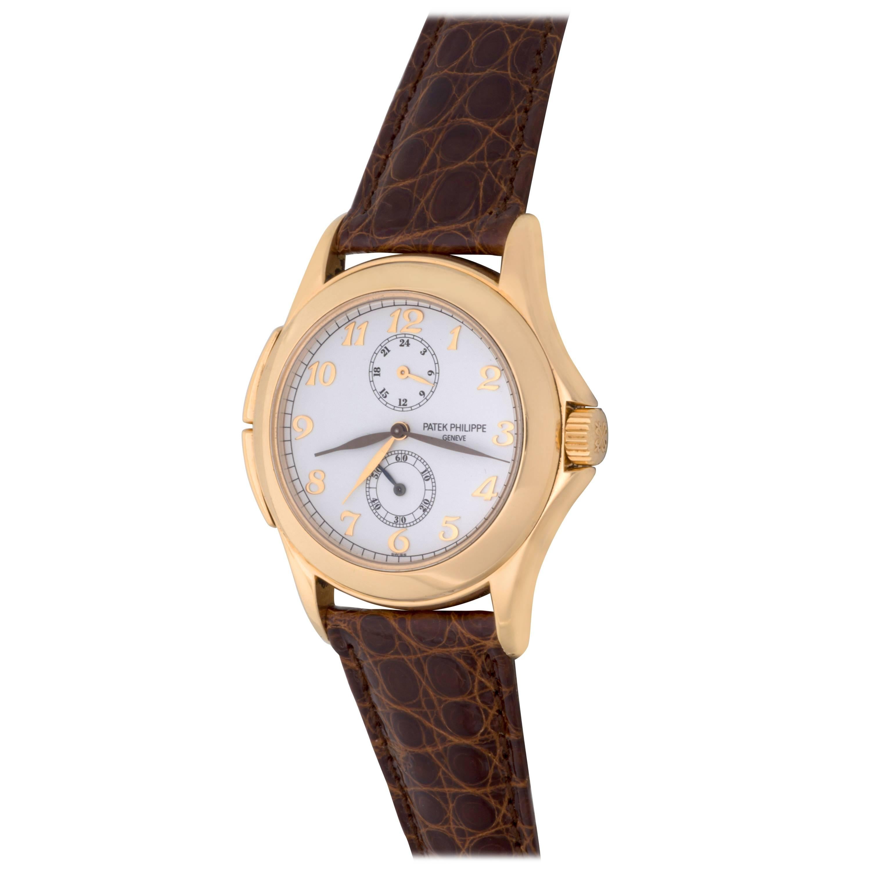 Patek Philippe Yellow Gold Travel Time Manual Wind Wristwatch Ref 5134J-001 