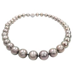 Graduated Black South Sea Pearl Necklace